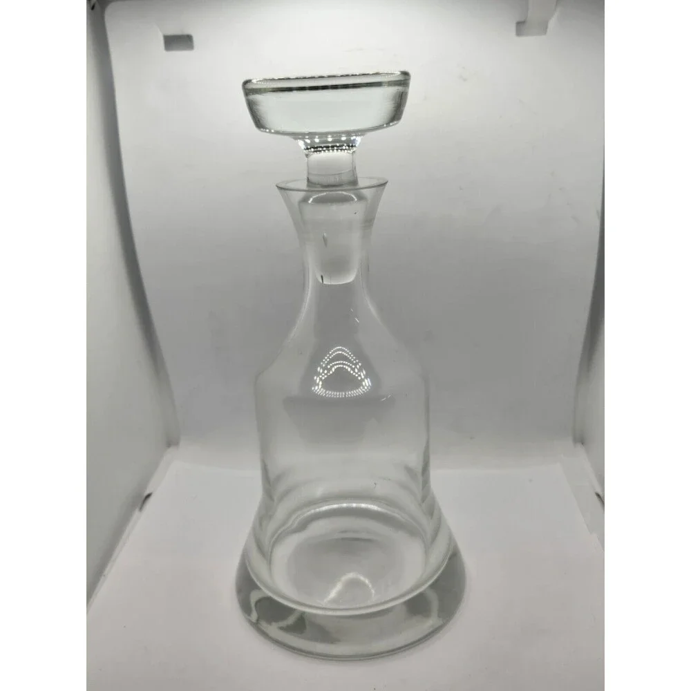 Vintage Crystal Liquor Decanter Bottle With Stopper Heavy No chips or cracks